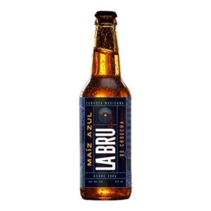 Cerveza La Br&uuml; Ma&iacute;z Azul